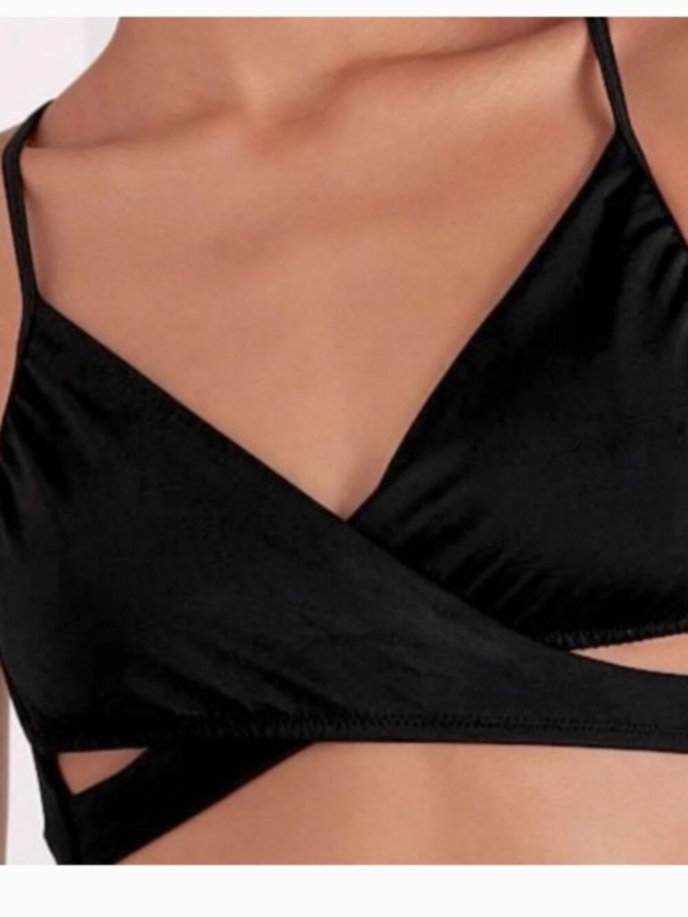 PINK Victoria’s Secret Black Body Wrap Bikini Top